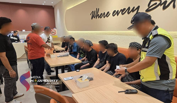 Antara warga asing yang ditahan dalam Op Selera di Johor Bahru / Foto JIM Johor